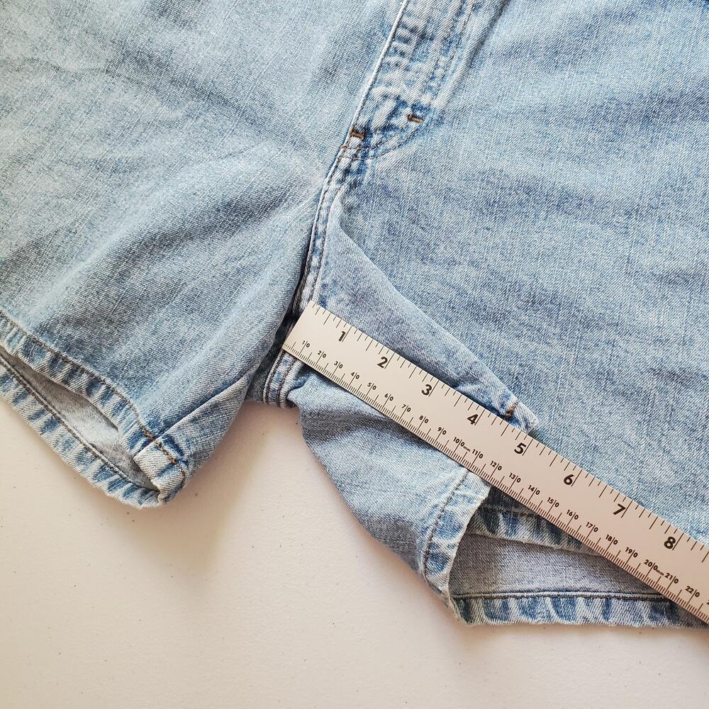 90s Y2K Calvin Klein Denim Shorts Womens 14 Blue Mom High Rise 5" Easy Fit Denim - Picture 7 of 10